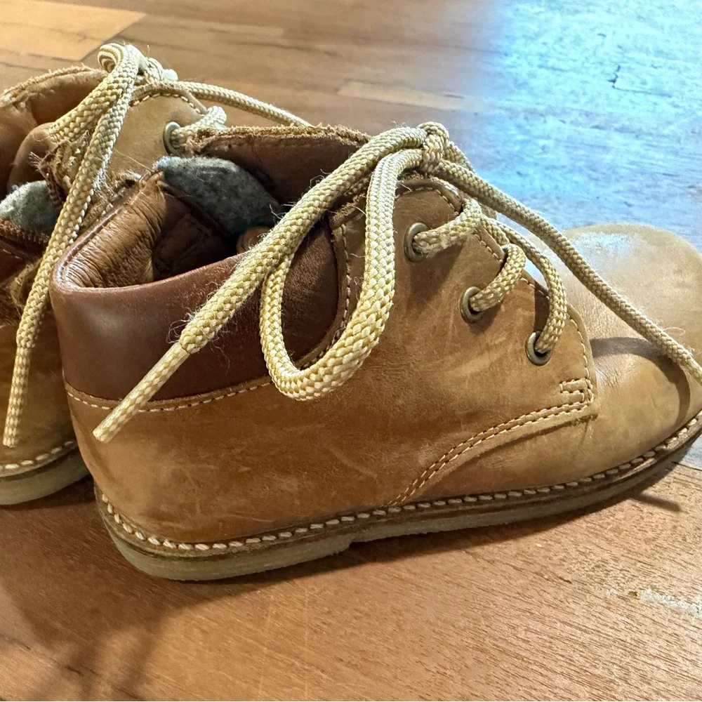Jamie Kay Brown Leather Kids Shoes